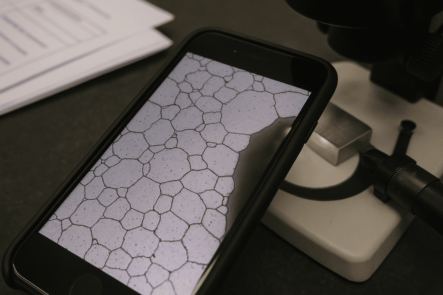 Metallographic Analysis Under Microscope